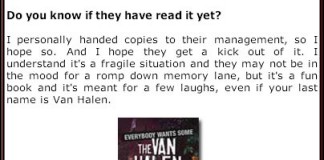New Van Halen Book Interview