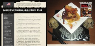 Candied Sweetbreads on a Bed of Seared Heart, by Balsac the Jaws of Death of GWAR
