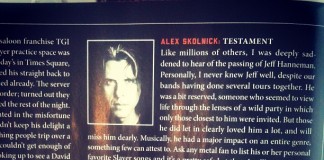 Bazillion Points Authors and Contributors Remember Jeff Hanneman in DECIBEL Tribute Issue