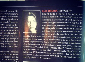 Bazillion Points Authors and Contributors Remember Jeff Hanneman in DECIBEL Tribute Issue