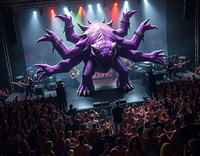 Heavy_metal_concert_crowded_audience_is_entirely_computers_on_stage_is_a_giant_purple_blob_monster_w_1238465160 Metal's Worst Nightmare Roots on SiriusXM Liquid Metal