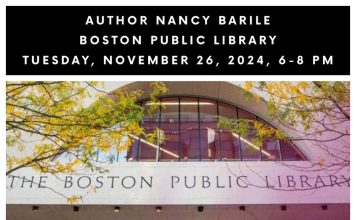 Boston Public Library 11/26: Nancy Barile’s I’M NOT HOLDING YOUR COAT Nancy Barile Boston Public Library