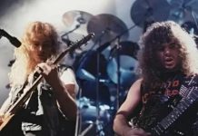 ROOTS Megadeth Speed Session | on SiriusXM Dave Mustaine and Kerry King, Megadeth live in 1984, photo by Harald Oimoen from MURDER IN THE FRONT ROW