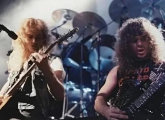 ROOTS Megadeth Speed Session | on SiriusXM Dave Mustaine and Kerry King, Megadeth live in 1984, photo by Harald Oimoen from MURDER IN THE FRONT ROW