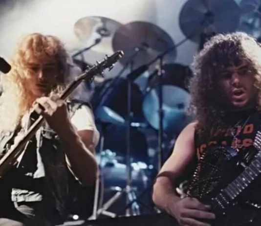 ROOTS Megadeth Speed Lession | on SiriusXM Dave Mustaine and Kerry King, Megadeth live in 1984, photo by Harald Oimoen from MURDER IN THE FRONT ROW