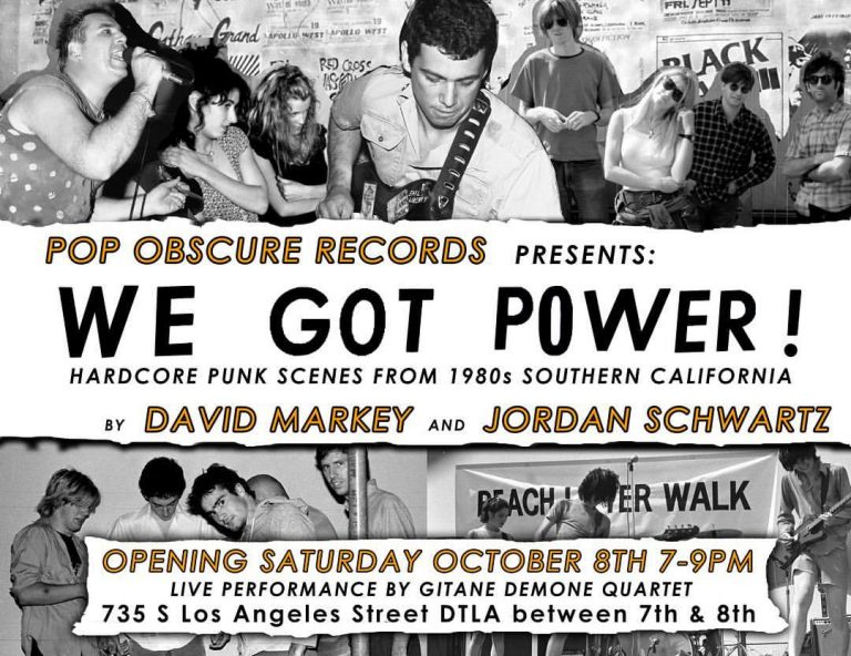 Sat 10/8, LA: WE GOT POWER! Photo Opening at Pop Obscure Records