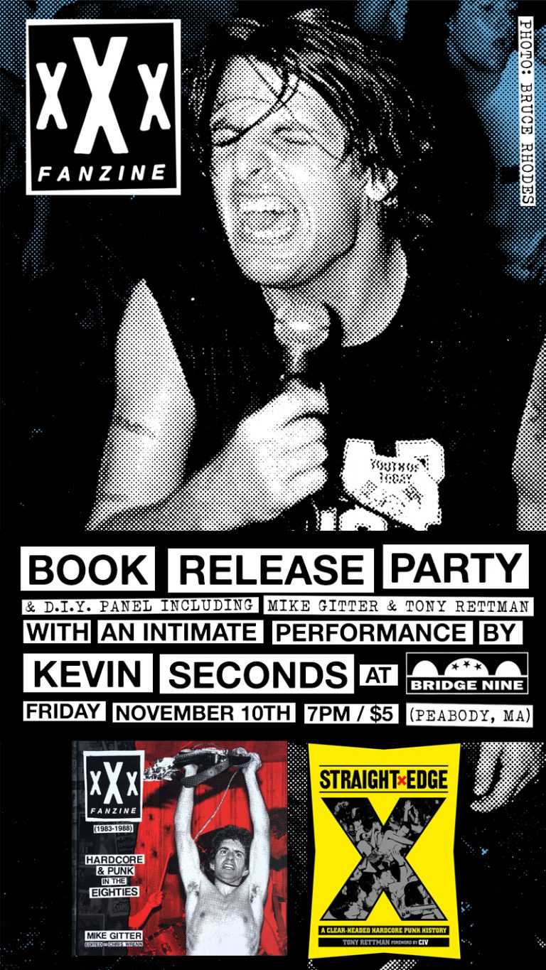 Fri 11/10, Peabody MA: STRAIGHT EDGE / xXx Release Party w/Kevin Seconds