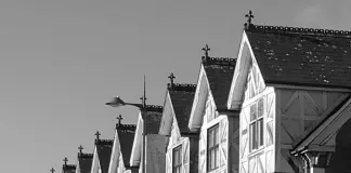 Buildings a few blocks from Ozzy Osbourne's and Geezer Butler's boyhood homes, Aston, Birmingham, UK. Photo by Ian Christe