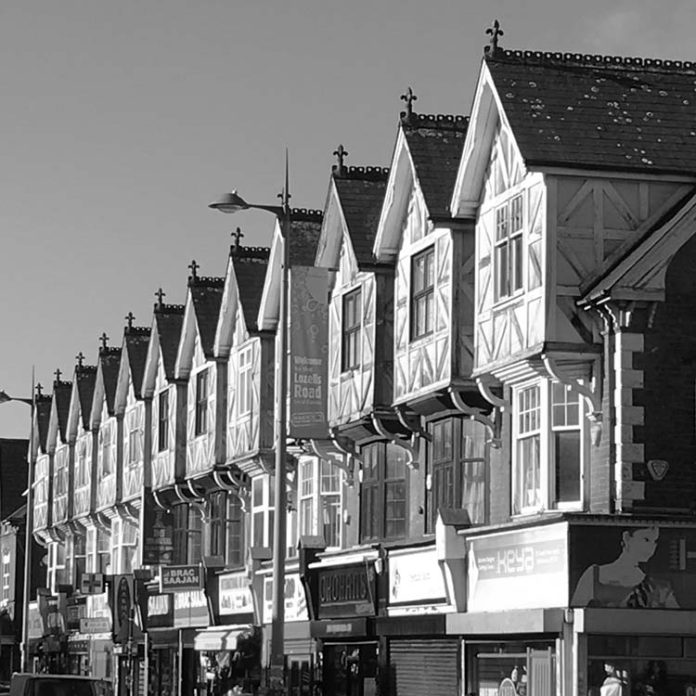 Buildings a few blocks from Ozzy Osbourne's and Geezer Butler's boyhood homes, Aston, Birmingham, UK. Photo by Ian Christe
